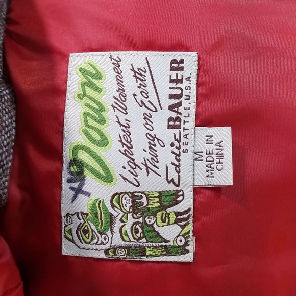 Eddie Bauer Yukon 550 premium goose down vest.  Medium.  Lined wool blend tweed - Picture 12 of 17